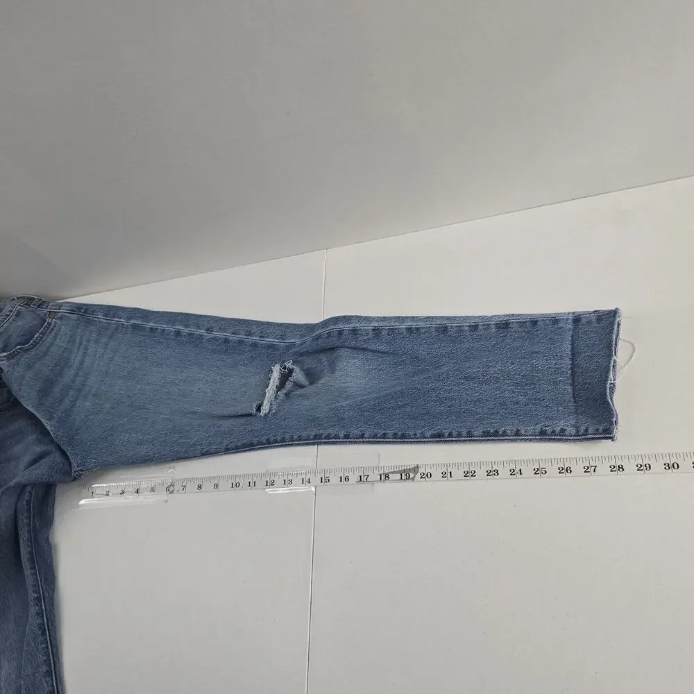 Levi's 501 button fly jeans‎ blue denim womens 29x28 light wash 6679